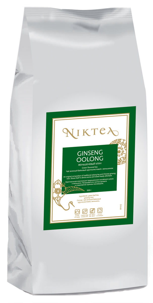 фото Niktea Ginseng Oolong зеленый листовой чай, 500 г