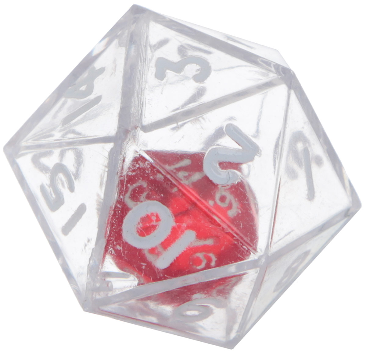 фото Koplow Games Кость игральная D20 в D20 цвет прозрачный