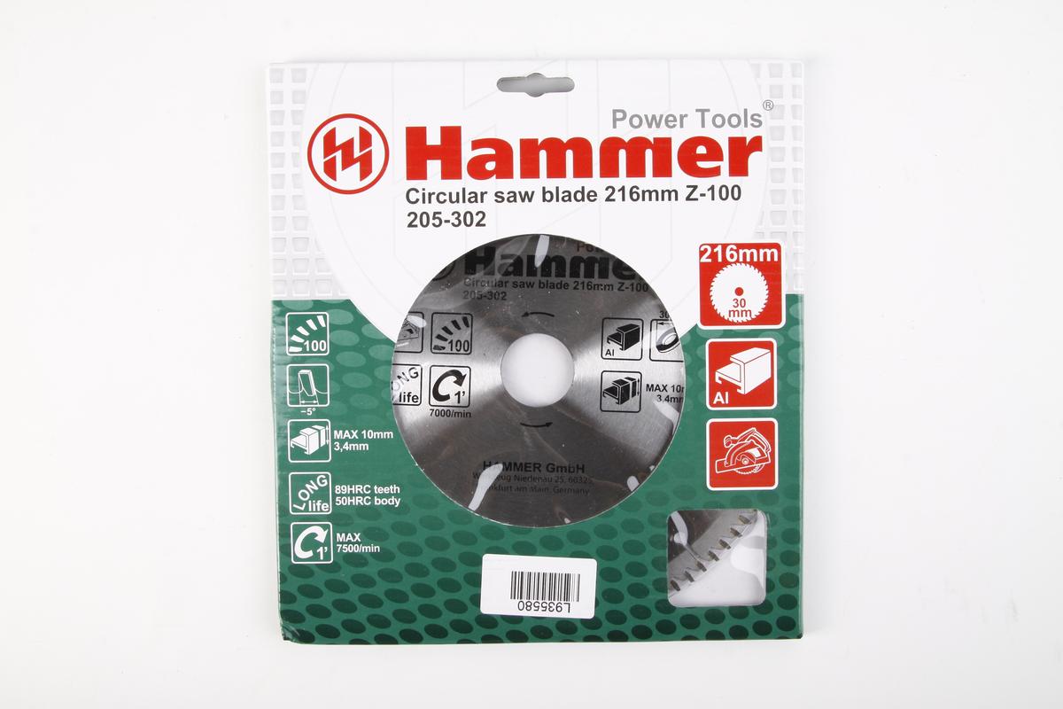 фото Диск пильный Hammer Flex 205-302 CSB AL 216мм*100*30мм по алюминию