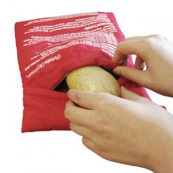 фото Рукав для запекания картофеля в микроволновой печи "Bradex", цвет: красный, 24 х 20 см