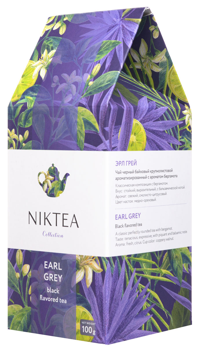 Niktea Earl Grey черный ароматизированный чай, 100 г - купить с ...