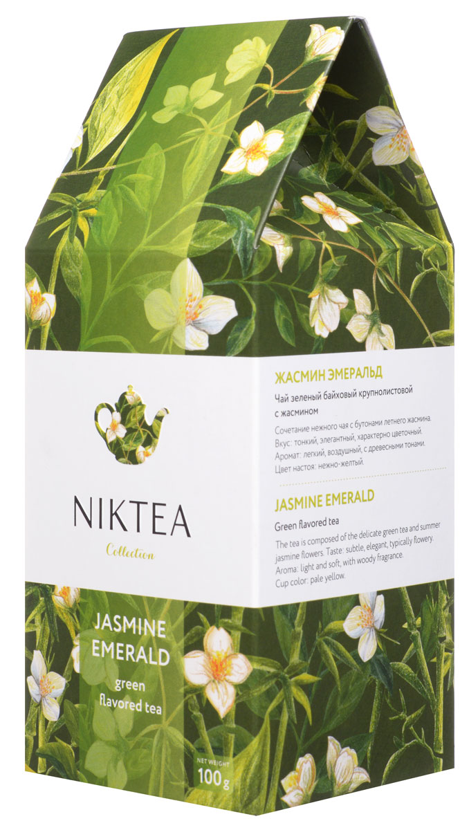 фото Niktea Jasmine Emerald зеленый листовой чай, 100 г