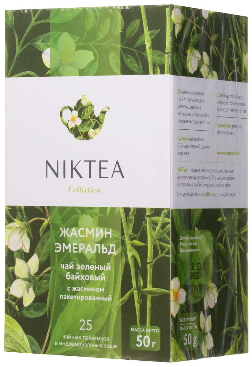 фото Niktea Jasmine Emerald чай зеленый в пакетиках, 25 шт