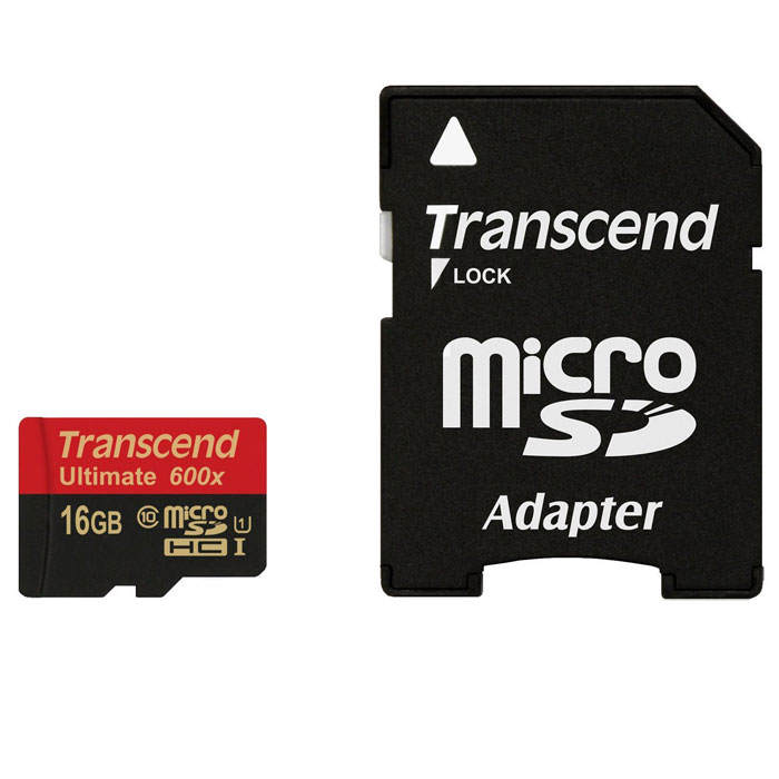 фото Transcend Ultimate microSDHC Class 10 UHS-I 600x 16GB карта памяти