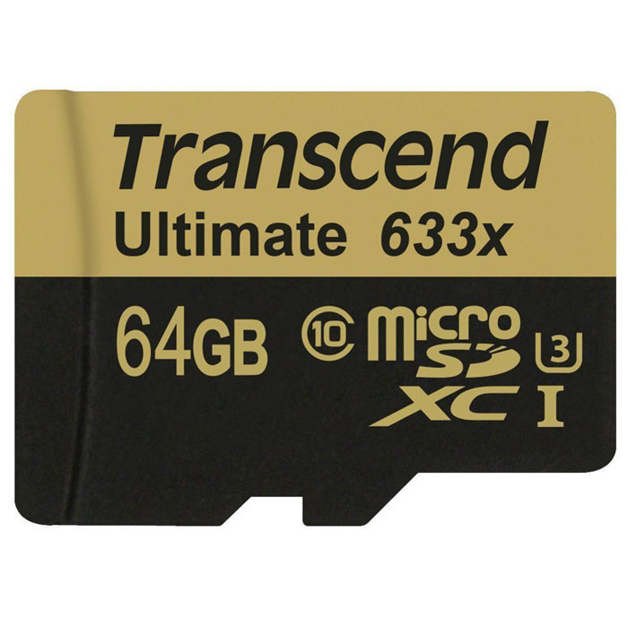 фото Transcend Ultimate microSDXC Class 10 UHS-I U3 633x 64GB карта памяти