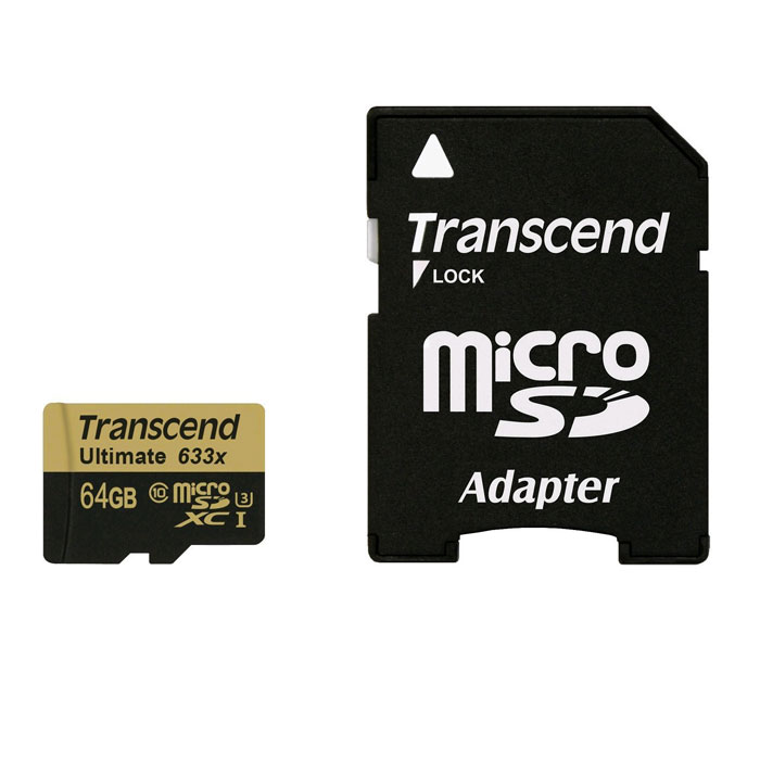 фото Transcend Ultimate microSDXC Class 10 UHS-I U3 633x 64GB карта памяти