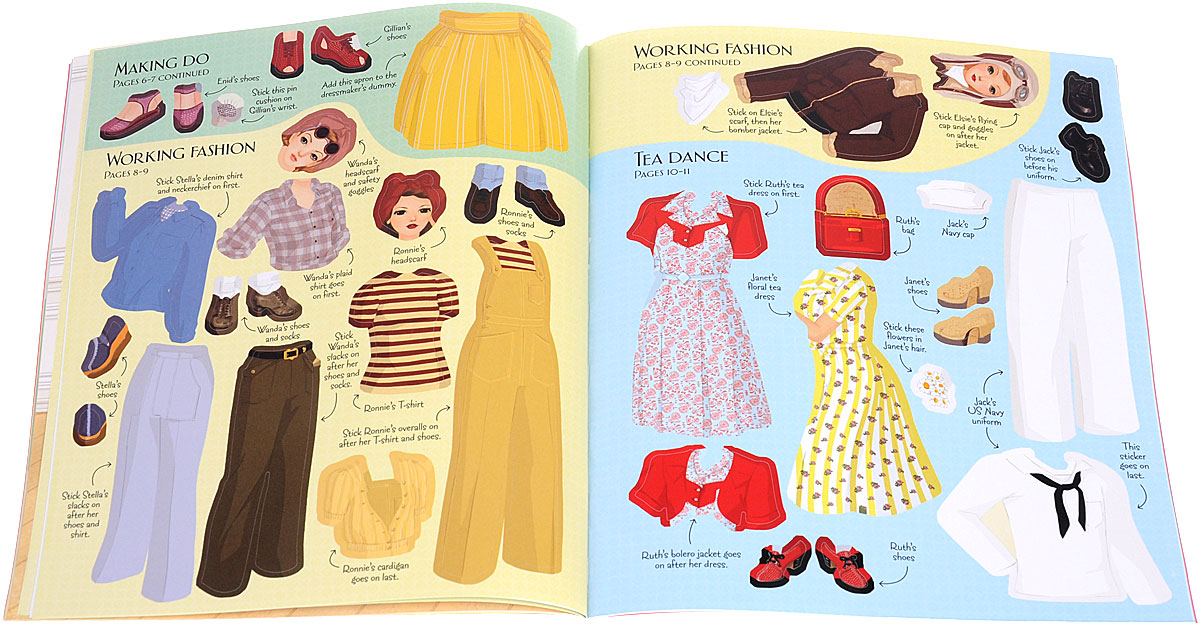 фото Historical Sticker Dolly Dressing: 1940s Fashion Usborne publishing ltd.