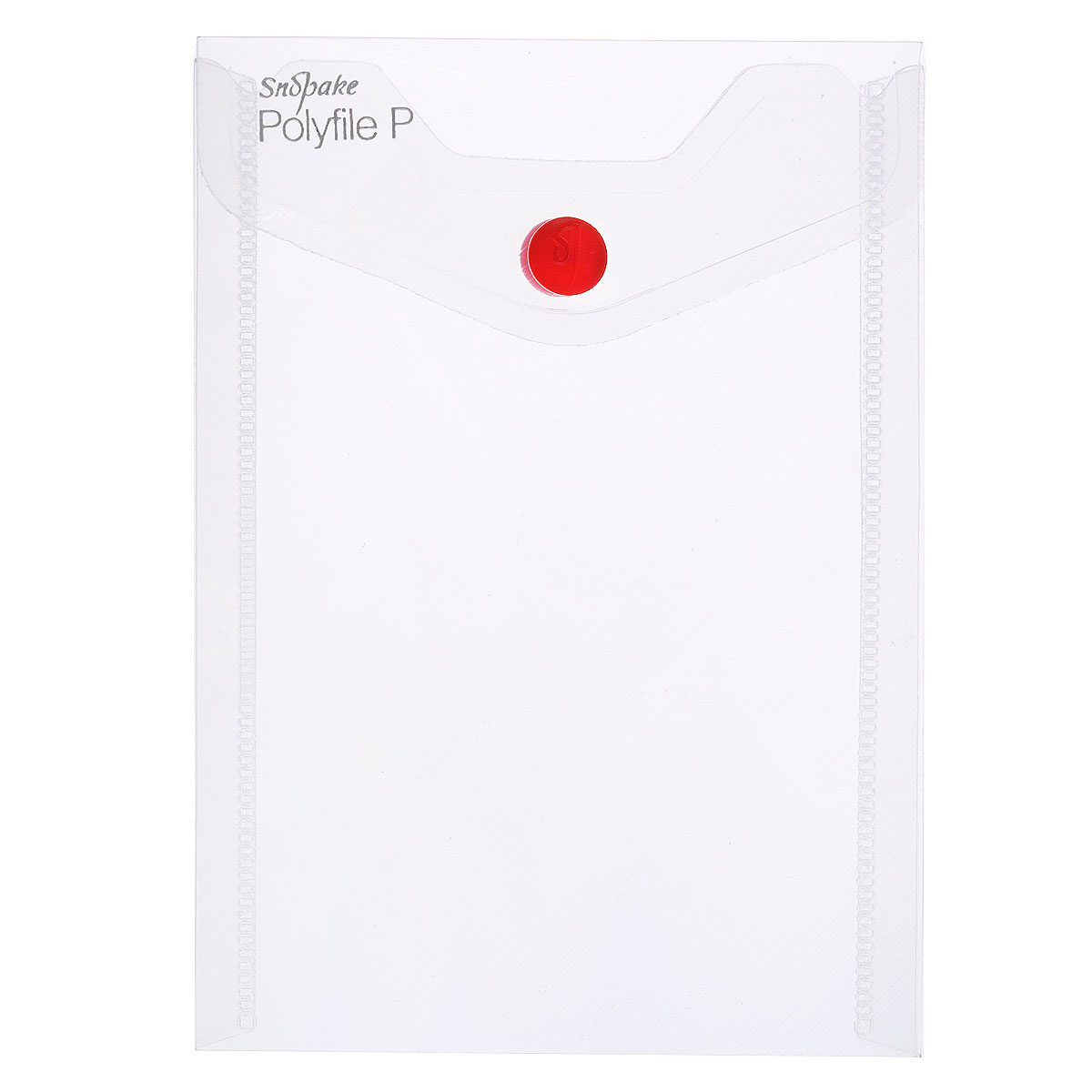 фото Папка-конверт на кнопке Snopake "Polyfile P", вертикальная, цвет: прозрачный. Формат А6