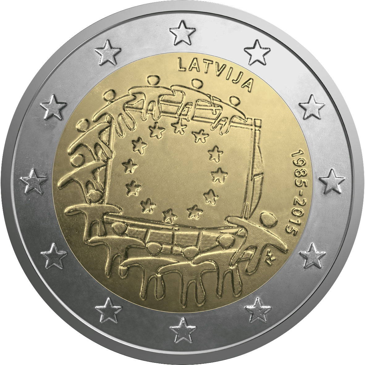 Памятные монеты евро. Латвия 2 евро 2015 30 лет флагу. 2 Евро 2015 Латвия. 2 Евро Латвия 2016. Монета евро номиналом 2 евро.
