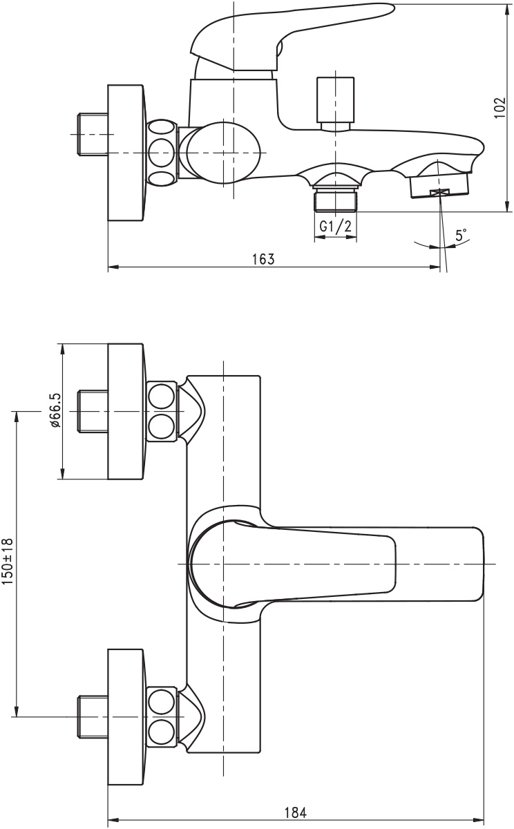 фото Argo смеситель для ванны EVA, d-35 Tm argo