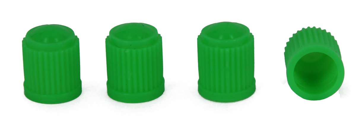 фото Набор пластиковых колпачков для ниппеля колеса МастерПроф, цвет: зеленый, 4 шт Мастерпроф / masterprof