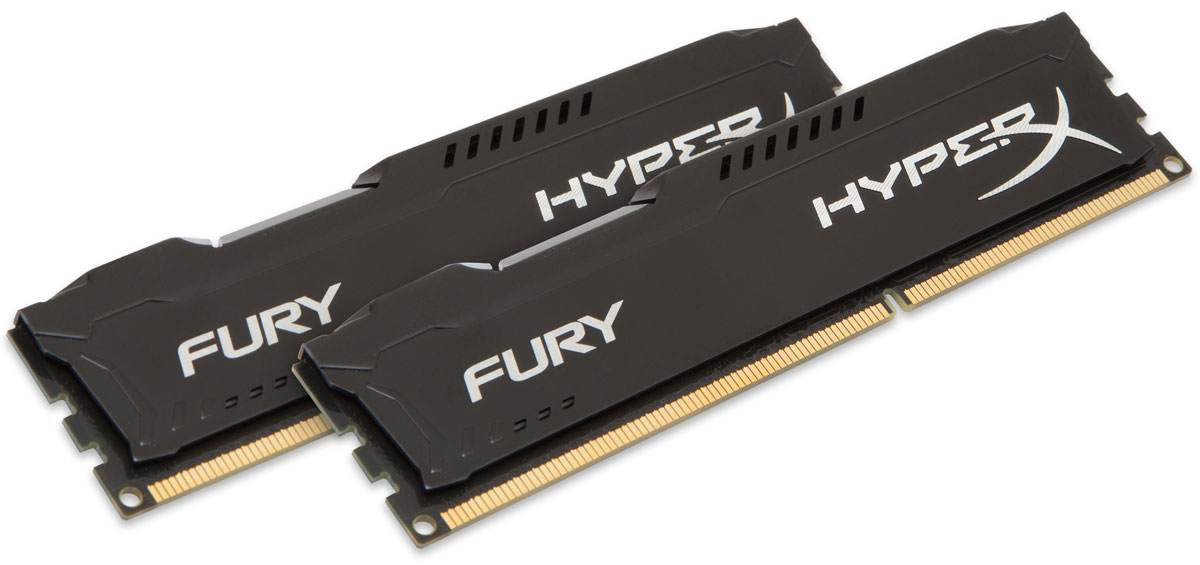 фото Комплект модулей оперативной памяти Kingston HyperX Fury DDR3 1600 МГц 2x4GB, Black  (HX316C10FBK2/8)