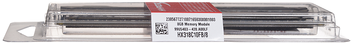 фото Модуль оперативной памяти Kingston HyperX Fury DDR3 8GB 1866 МГц, Black (HX318C10FB/8)