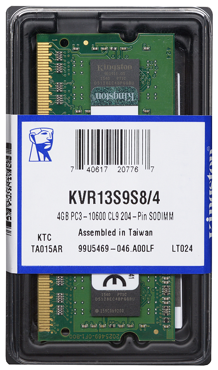 фото Модуль оперативной памяти Kingston DDR3 4GB 1333 МГц (KVR13S9S8/4)