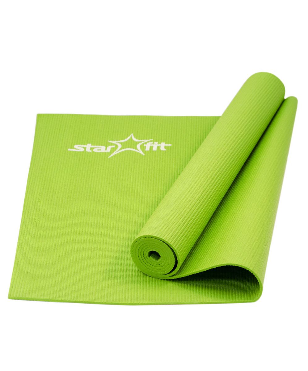 фото Коврик для йоги Starfit "FM-101", цвет: зеленый, 173 x 61 x 0,4 см