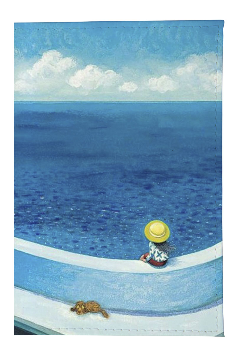 фото Обложка для паспорта Mitya Veselkov "Мылыш и пес у моря", цвет: голубой. OZAM150