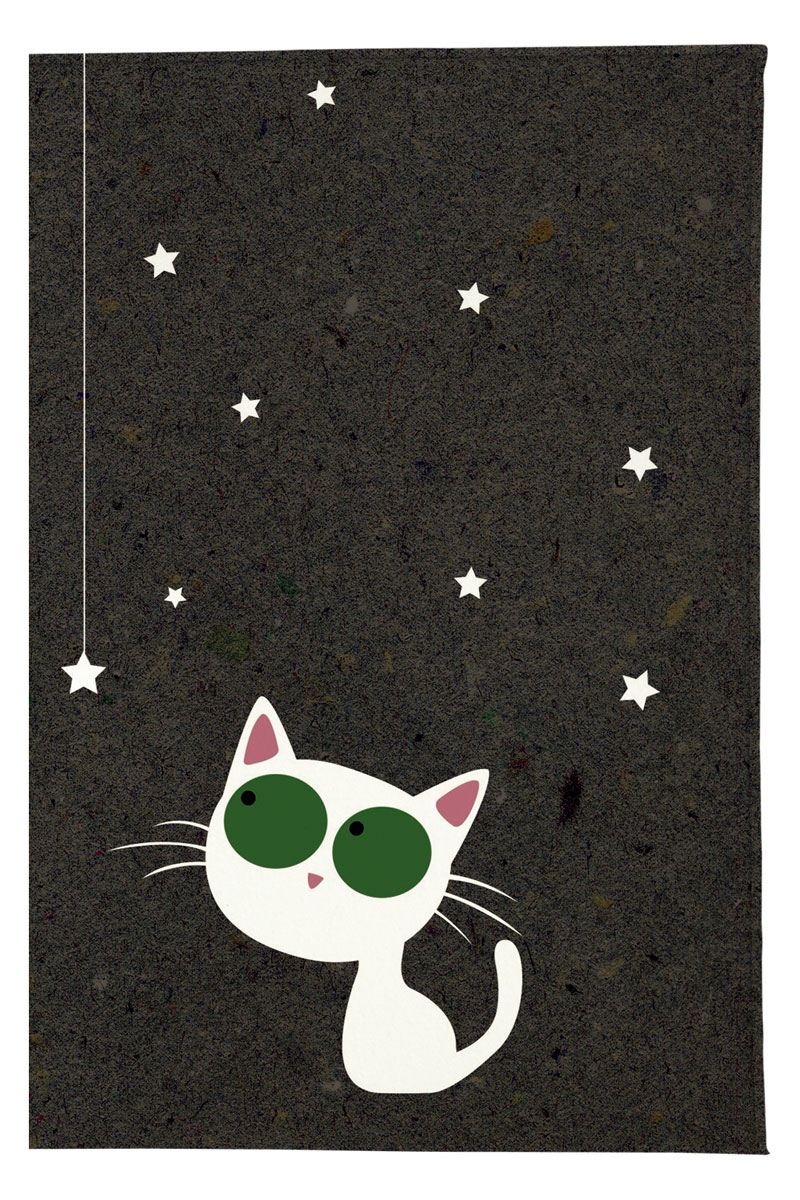 фото Обложка для автодокументов женская Mitya Veselkov "Кошка и звезды", цвет: зеленый. AUTOZAM225