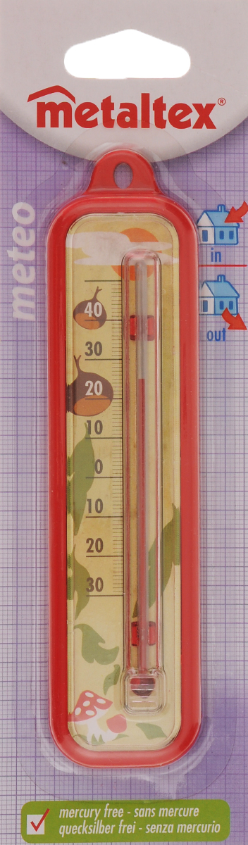 фото Термометр Metaltex "Meteo", цвет: красный