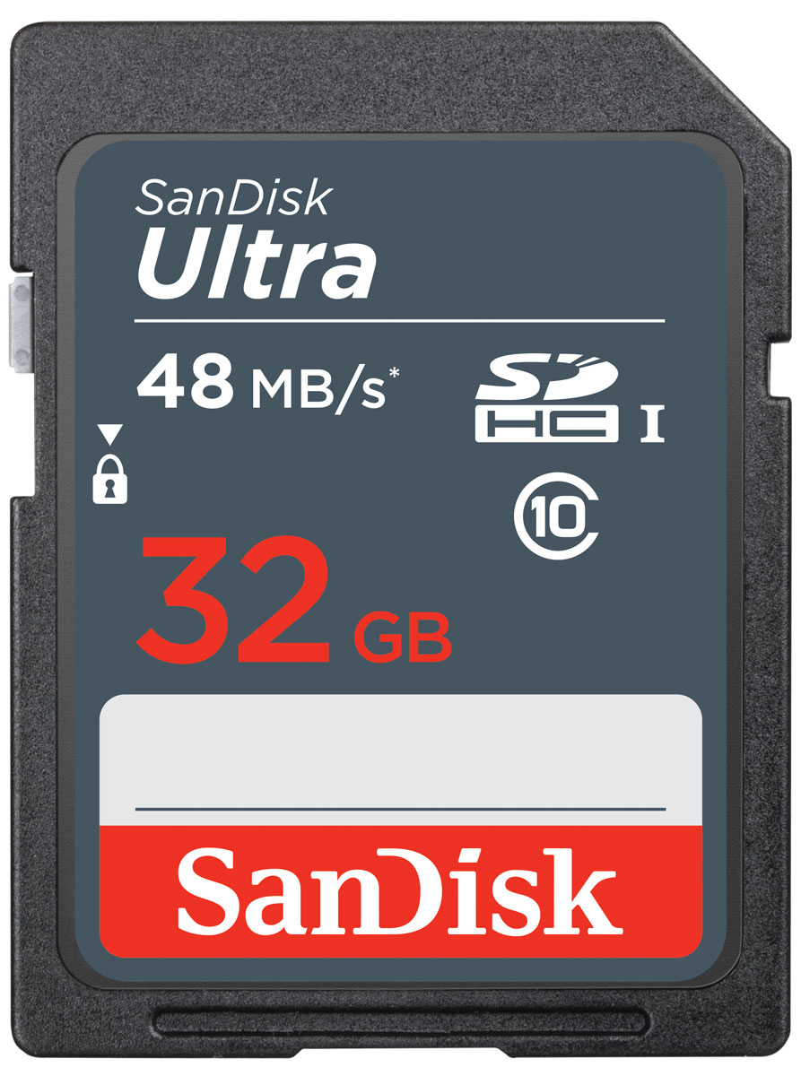 фото SanDisk Ultra SDHC UHS-I 32GB карта памяти (48 МБ/с)