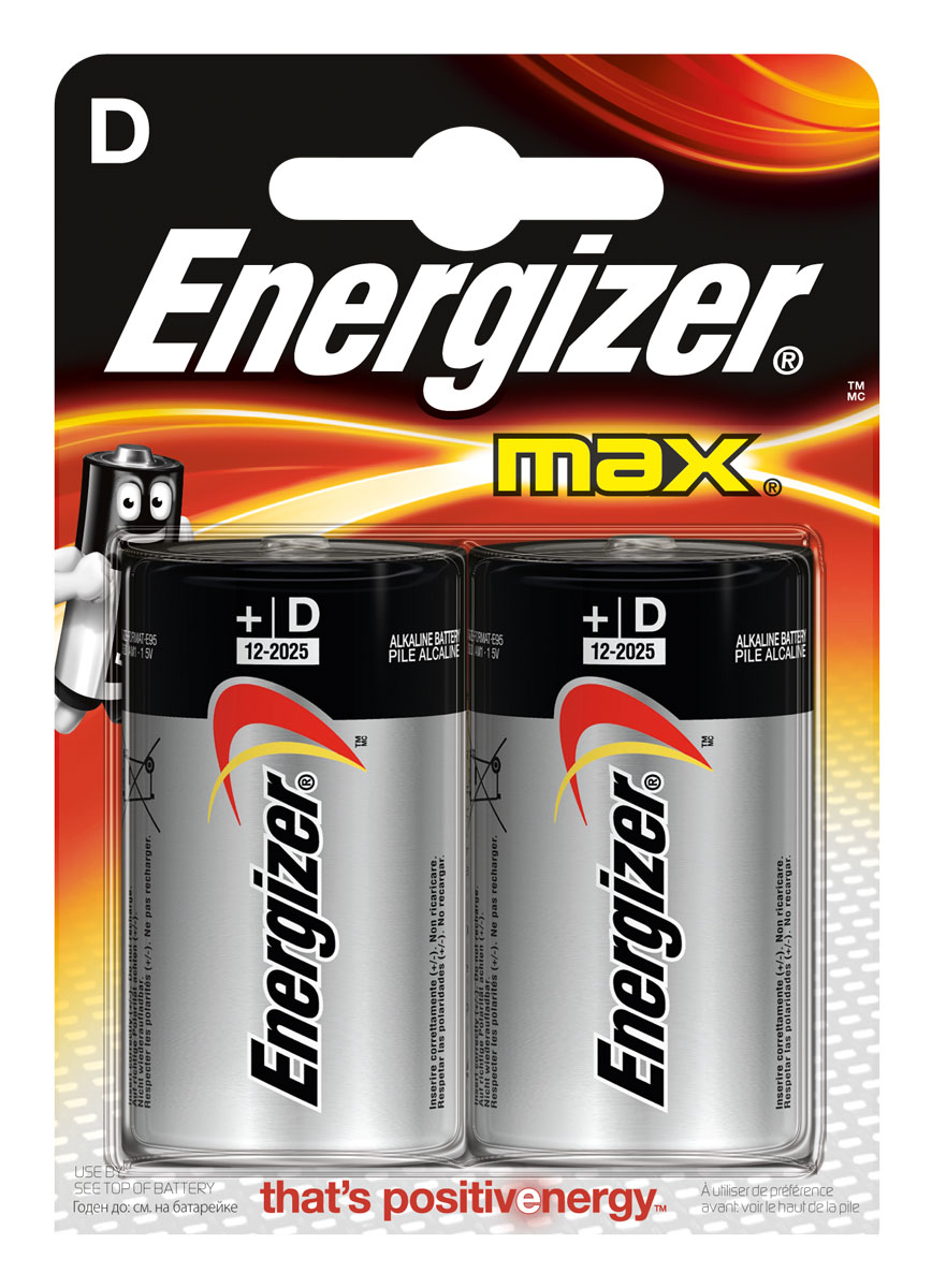 фото Батарейка Energizer "Max", тип D/LR20, 1,5 V, 2 шт