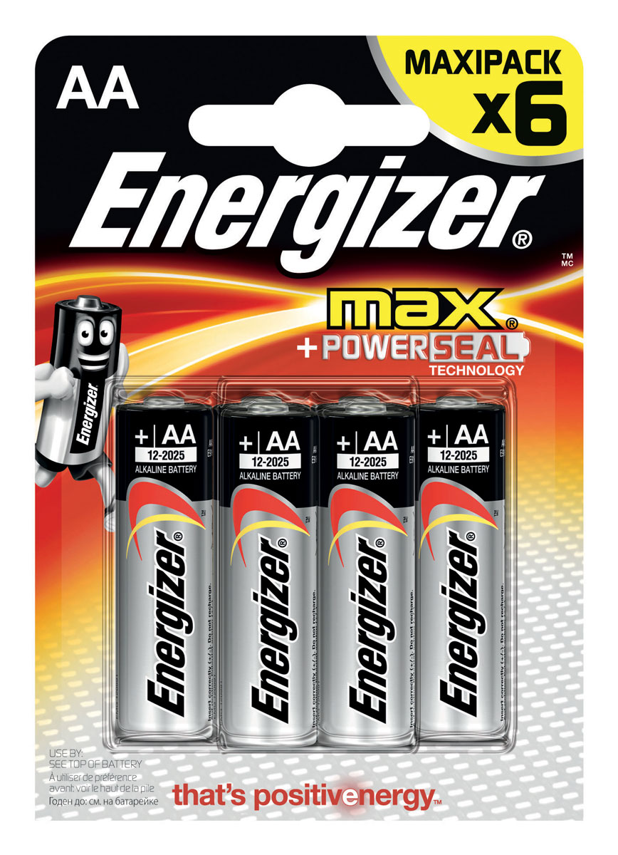 фото Батарейка Energizer "Max", тип АА/LR6, 1,5 V, 6 шт