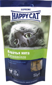 фото Лакомство для кошек "Happy Cat", с кошачьей мятой, 50 г