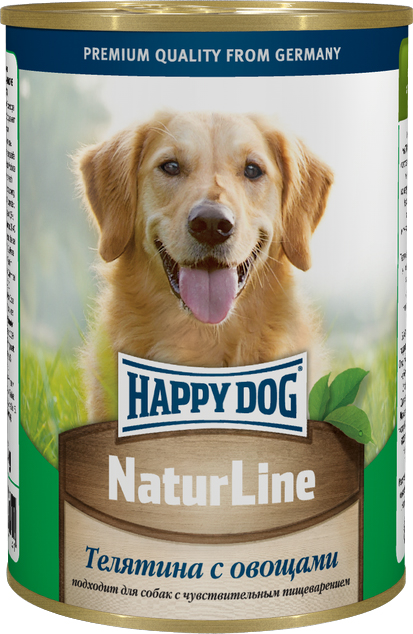 фото Консервы для собак Happy Dog "Natur", с телятиной и овощами, 400 г