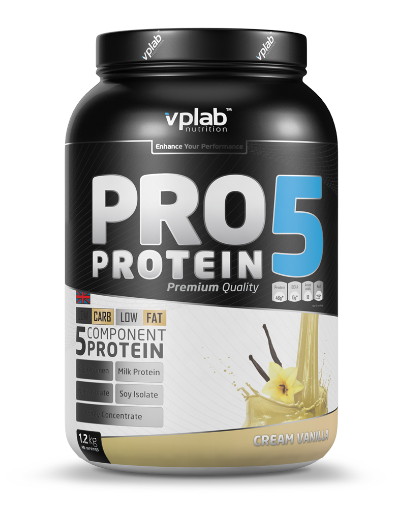 фото Протеин Vplab "Pro5 Protein", ваниль-крем, 1,2 кг Vplab nutrition