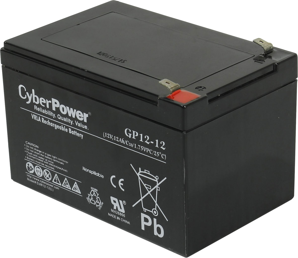CyberPower 12V12Ah аккумулятор для ИБП аккумулятор для источников бесперебойного питания pitatel hr5 12