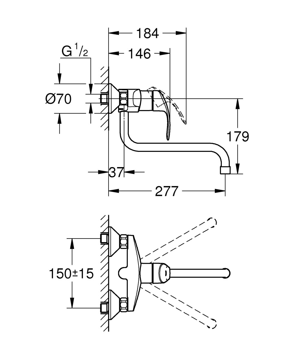 фото Смеситель для кухни Grohe "Eurosmart New". 32224002