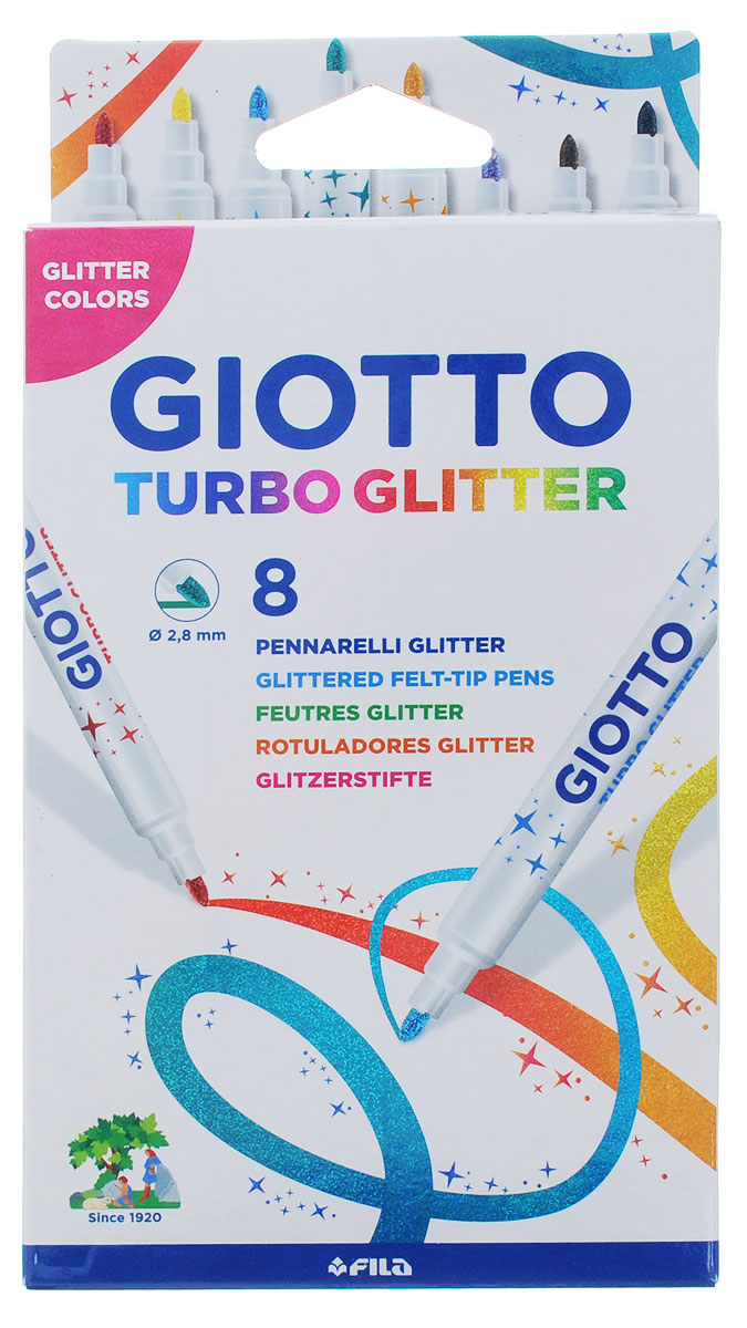 фото Giotto Набор фломастеров Turbo Glitter 8 цветов