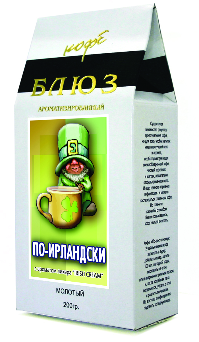 фото Блюз Ароматизированный По-ирландски (Irish Cream) кофе молотый, 200 г Кофе блюз