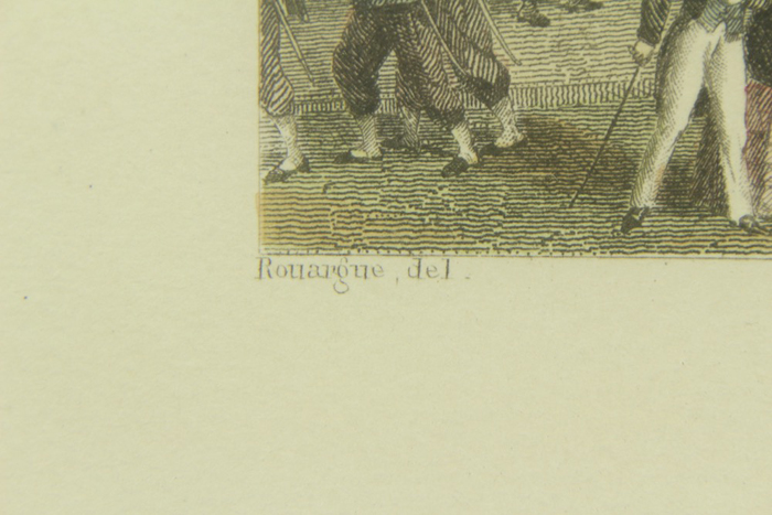 фото Гравюра "Вид на набережные Парижа. Мост Руаяль". Франция, 1860 гг.