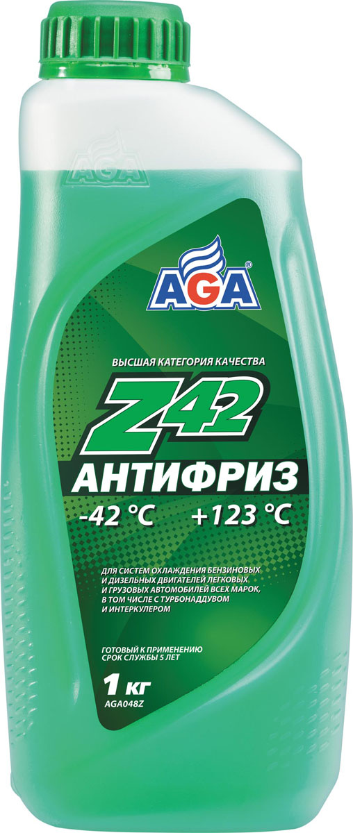 АнтифризAGA"Z42",готовый,цвет:зеленый,1кг