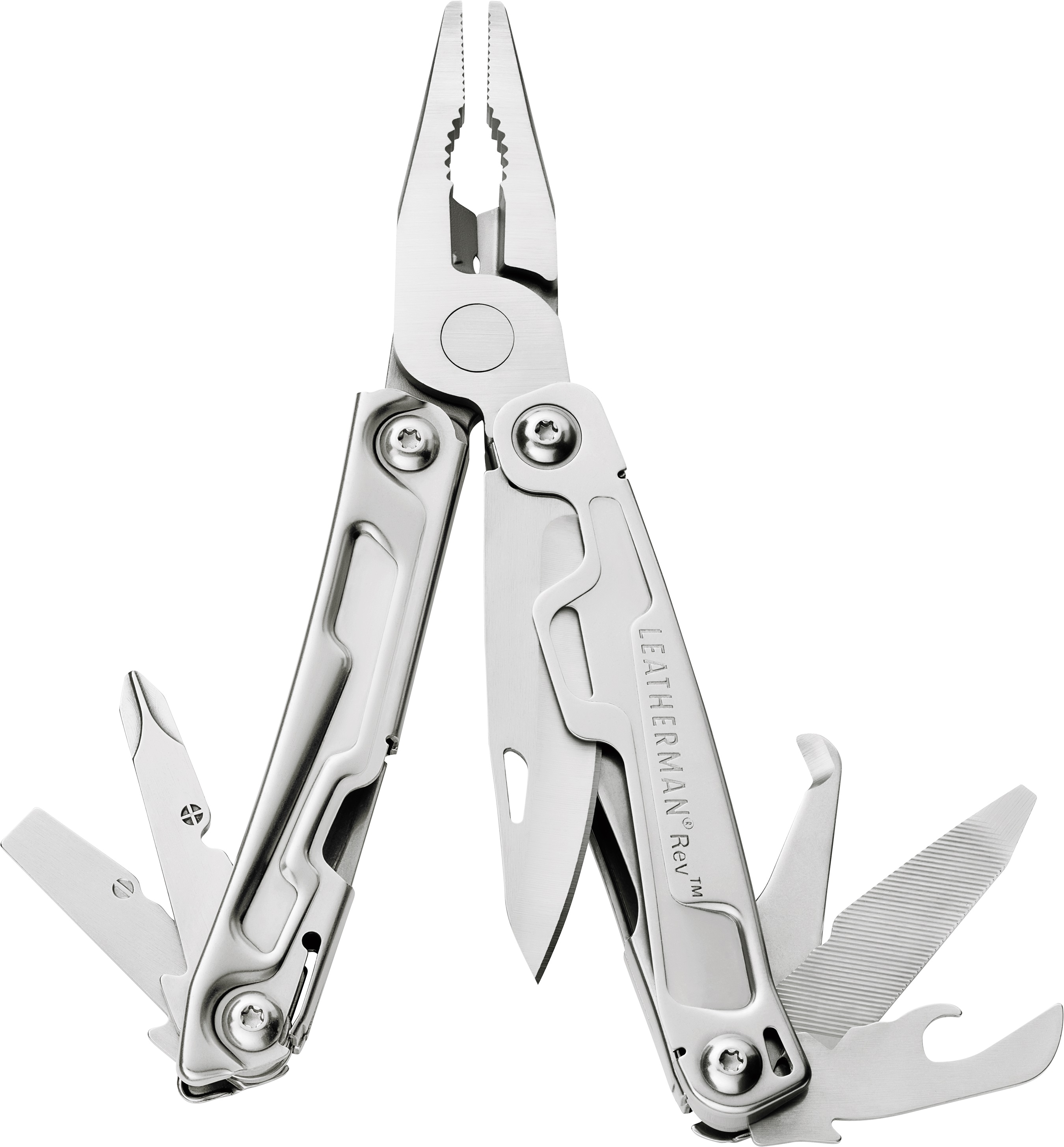 фото Мультитул Leatherman "REV" в картонной упаковке, цвет: стальной