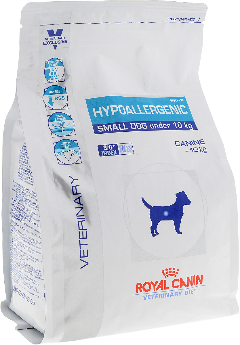 фото Корм сухой диетический Royal Canin "Hypoallergenic HSD 24" для собак весом от 1 до 10 кг, при пищевой аллергии или непереносимости, 1 кг