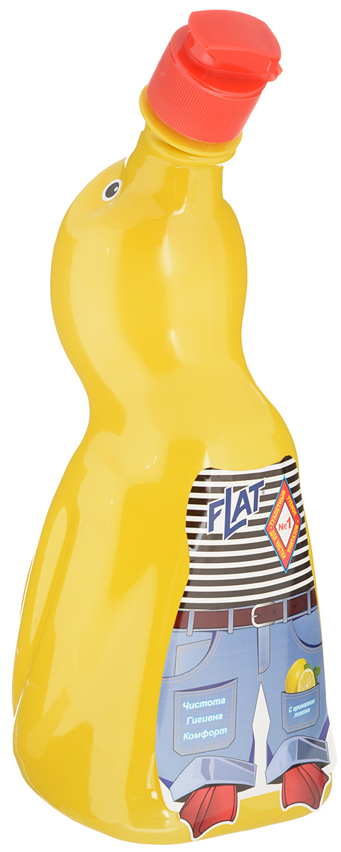фото Очиститель унитазов Flat "Настоящий" утенок", с ароматом лимона, 850 мл