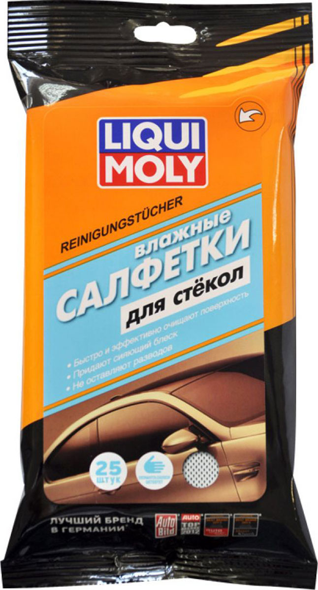 фото Салфетки влажные Liqui Moly "Reinigungstucher", для стеклянных поверхностей, 25 шт