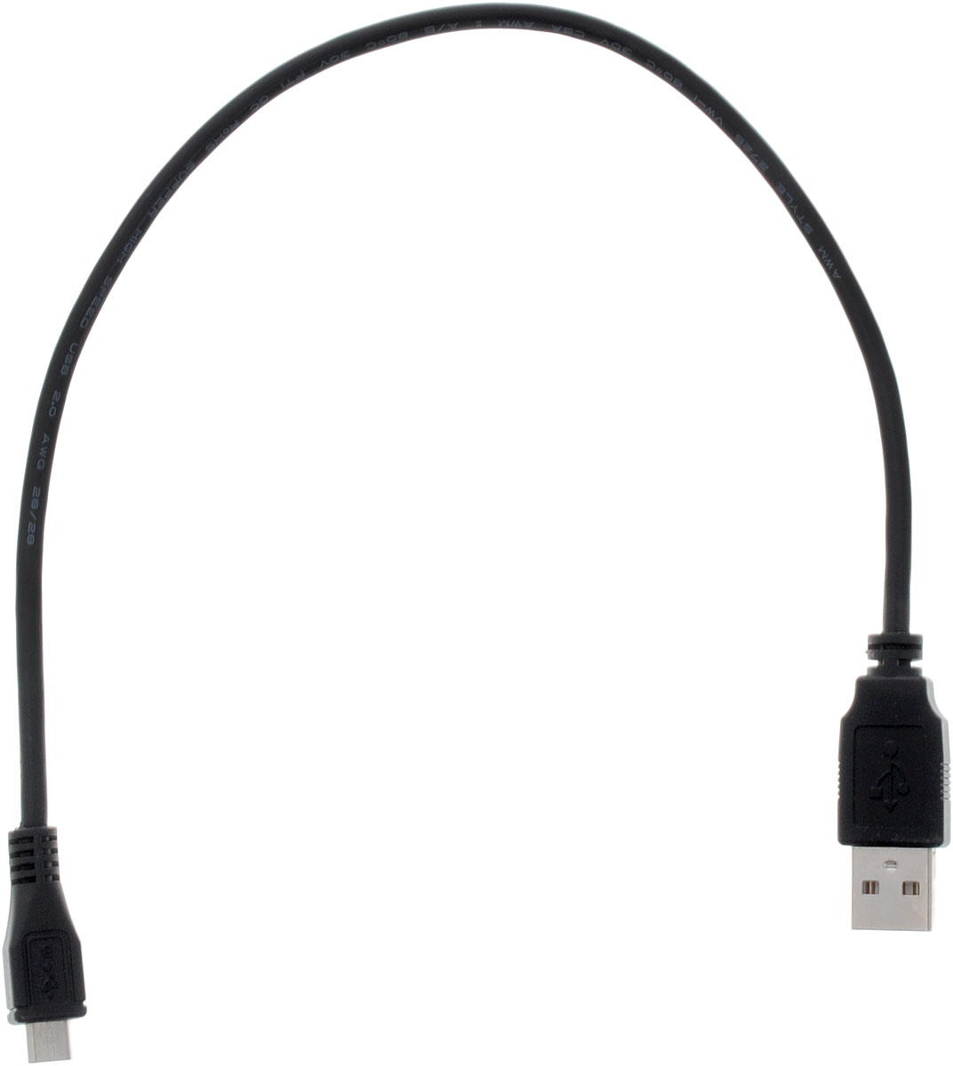 фото Кабель Greenconnect USB 2.0, GCR-UA2MCB1-BB2S-0.3m, AM/microB 5pin, экран, армированный, морозостойкий, черный, 0.3m