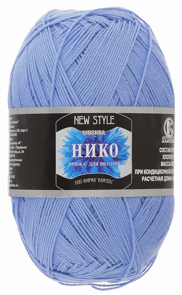 Пряжа для вязания Камтекс "Нико", цвет: голубой (015), 500 м, 100 г, 10 шт