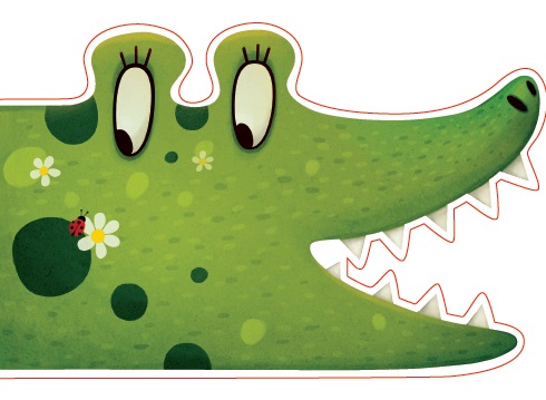 фото Открытка фигурная с конвертом "Крокодил", размер: 14х20 см (+ магнит) Darinchi / даринчи