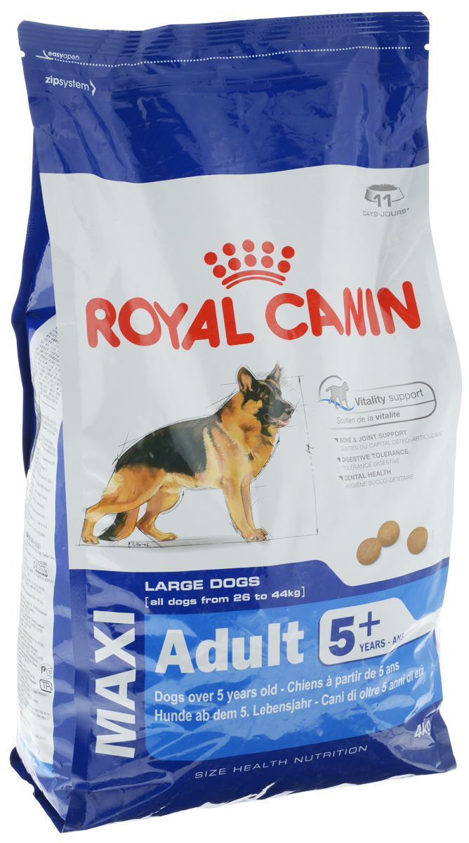 фото Корм сухой Royal Canin "Maxi Adult 5+", для собак весом от 26 кг до 44 кг старше 5 лет, 4 кг