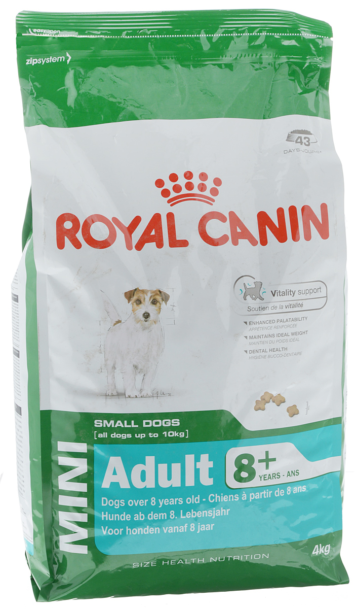 фото Корм сухой Royal Canin "Mini Adult 8+", для собак весом до 10 кг старше 8 лет, 4 кг