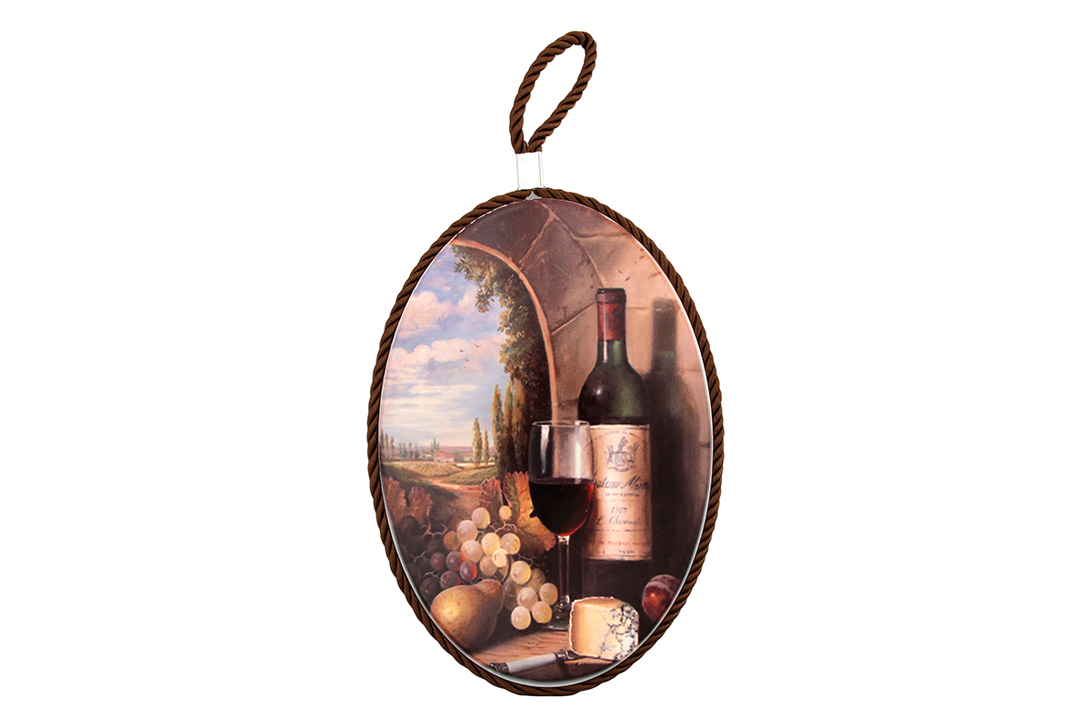 фото Подставка под горячее Elan Gallery "Виноград и вино", 13 х 19 см