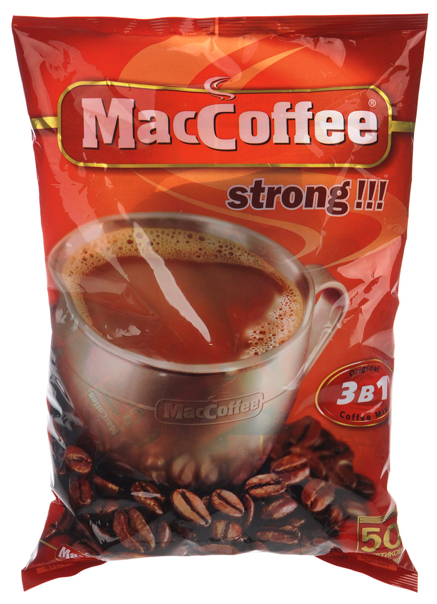 Мак кофе. Маккофе Стронг 10 пак. MACCOFFEE кофе 3в1 10пак. Кофе Маккофе Стронг 3в1 16г. Напиток кофейный растворимый MACCOFFEE strong 3в1, 10пак, Россия, 10 пак.