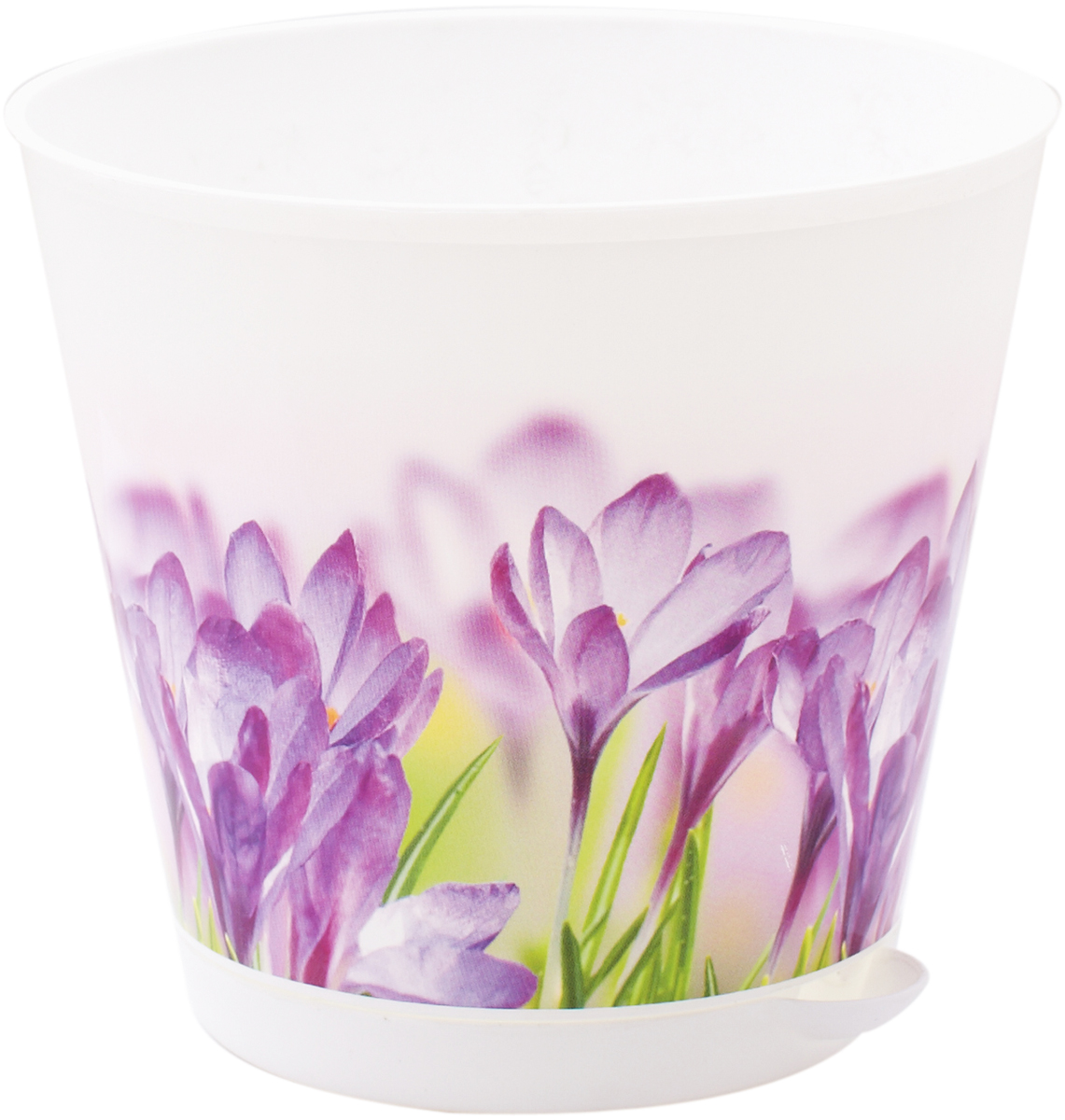 фото Горшок для цветов InGreen "Крит. Цветы", с системой прикорневого полива, диаметр 22,6 см