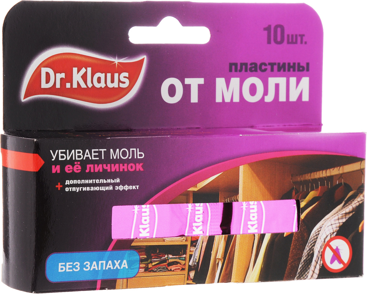 фото Пластины от моли "Dr.Klaus", без запаха, 10 шт