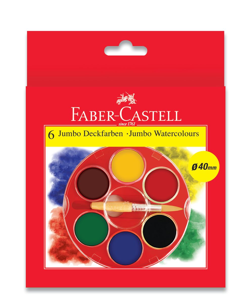Faber-Castell Акварельные краски Jumbo 6 шт