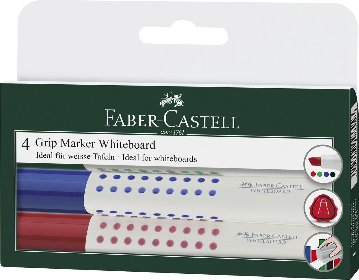 Faber-Castell Маркер для белой доски Grip 4 шт Faber-Castell Маркер для белой доски Grip 4 шт