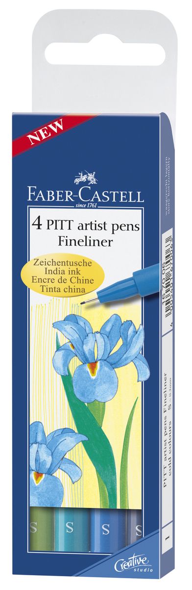 Faber-Castell Капиллярные ручки Fineliner Холодные тона 4 цвета